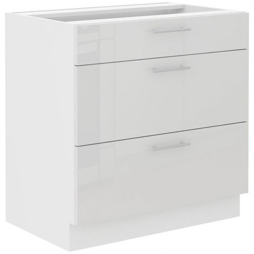 Kuchyňská Skříňka Lara 80d 3s Bb Mdf  Bílá Lesk