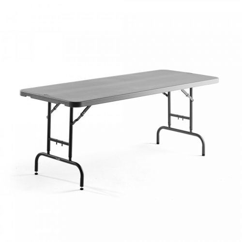 Skládací stůl Rosie, nastavitelná výška, 1830x760 mm, tmavě šedý