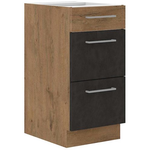 Kuchyňská skříňka Vigo Grafitová Mat 40D 3S BB