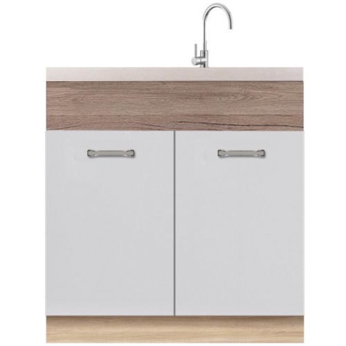 Kuchyňská skříňka Econo 12D Dub Sonoma/Bílý/San Remo