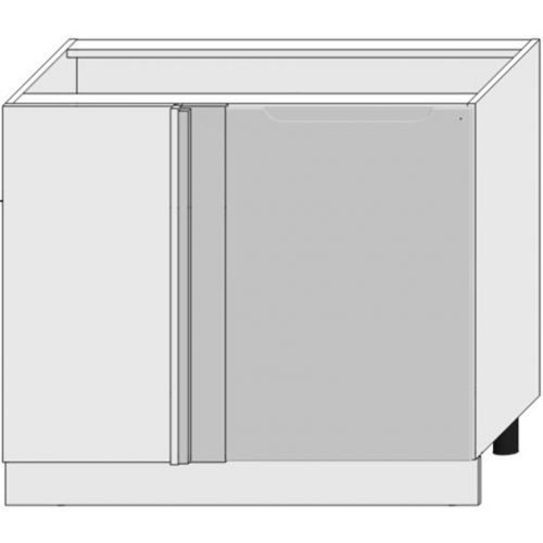 Kuchyňská Skříňka Zoya Dnp Pl Světle Šedá Mat/Bílý