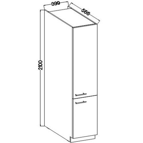 Kuchyňská Skříňka Lara 40dk-210 2f Bb Mdf Cappucino Lesk