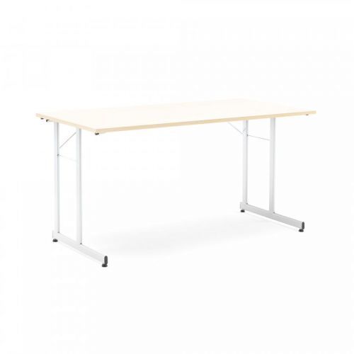 Skládací stůl Claire, 1400x700 mm, bříza, hliníkově šedá