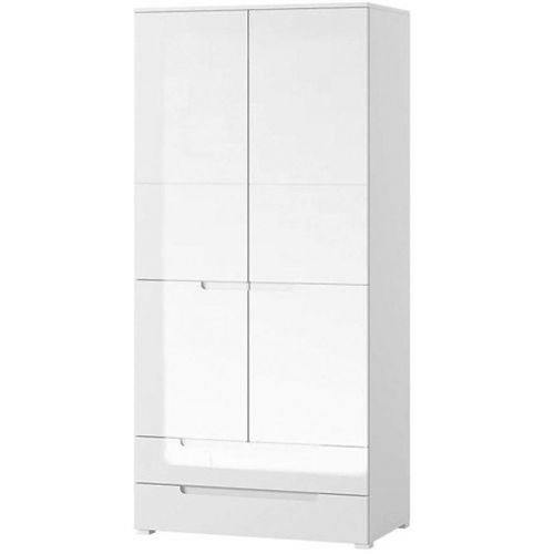 Skříň Selene 100 cm, bílá mat / bílá lesk