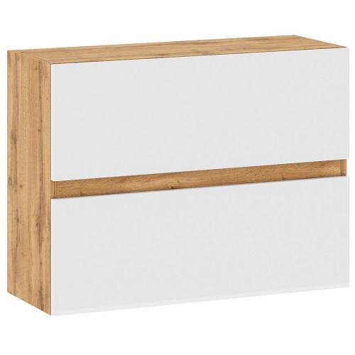 Kuchyňská skříňka Magnolia 80 cm, bílá/ dub wotan, G80 2D U