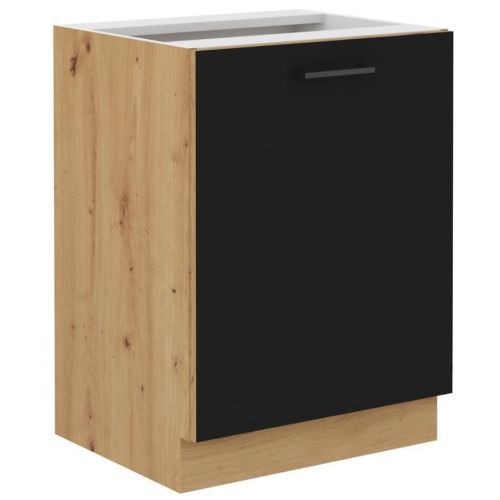 Kuchyňská Skříňka Modena  60d 1f Bb Černý / Dub Artisan