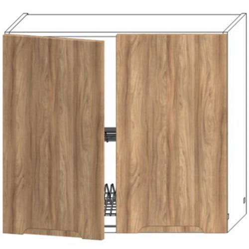 Kuchyňská Skříňka Zoya W80su Alu Dub Přírodný /Bílý