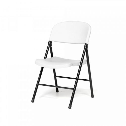 Skládací židle Paisley, plastová, bílá/černá