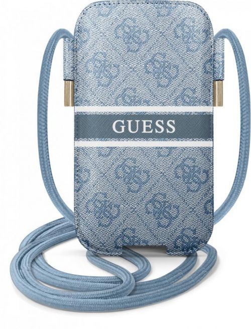 Univerzální pouzdro Guess 4G Printed Stripe GUPHM4GDBL, vel. S/M, modrá
