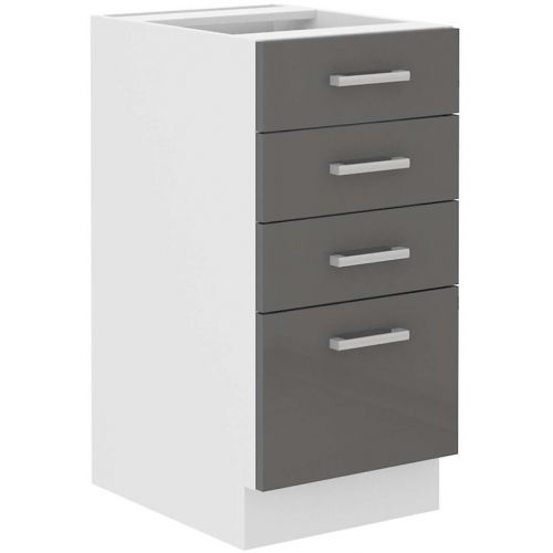 Kuchyňská skříňka Sonia Šedý  Lesk 40D 4S BB