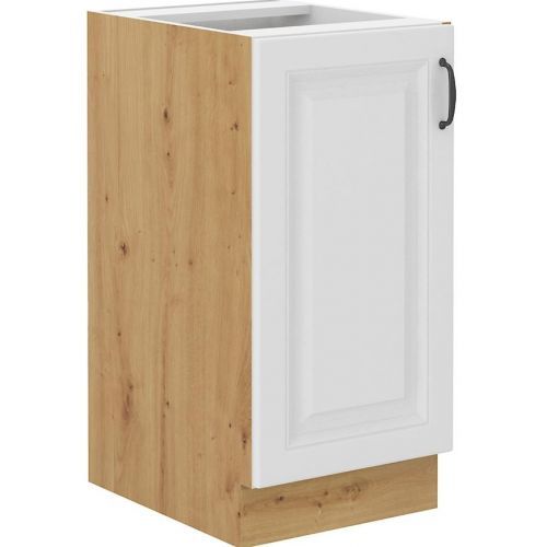 Kuchyňská skříňka Stilo, bílá/dub artisan, 40D 1F BB