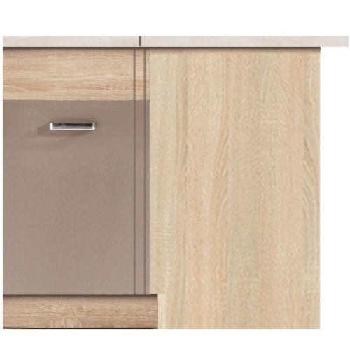 Kuchyňská skříňka Premio 15D Dub Sonoma/Bílý/Cappuccino Lesk