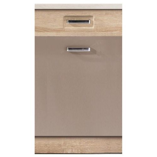 Kuchyňská skříňka Premio 4D Dub Sonoma/Cappuccino Lesk