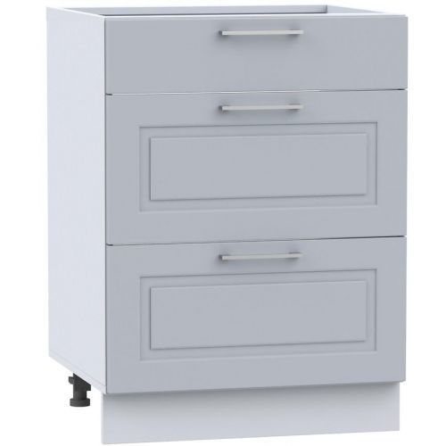 Kuchyňská Skříňka Natalia D60s3 Šedá/Mat