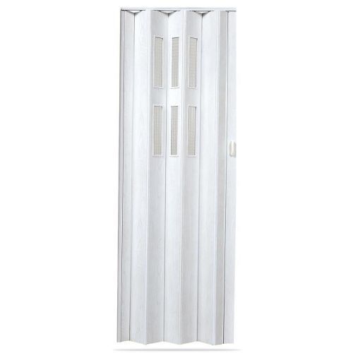 Shrnovací dveře Pioneer glass dub bílý 840mm