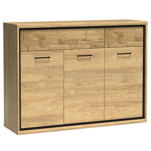 Komoda Mediolan 135cm Deska Natural Hikora, M7