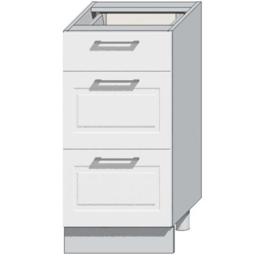 Kuchyňská Skříňka Natalia D40s3 Bílá/Lesk