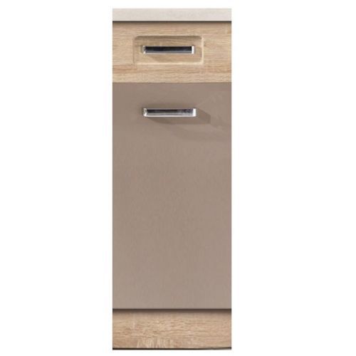 Kuchyňská skříňka Premio 1D Dub Sonoma/Cappuccino Lesk