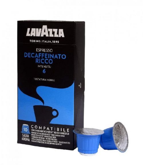 Lavazza (káva) Kávové kapsle Lavazza Nespresso Decaffeinato Ricco 10 kapslí 50g