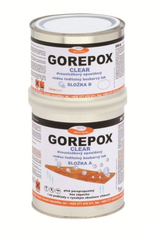 GOREPOX CLEAR M vodouředitelný epoxidový lak matný, set 1kg