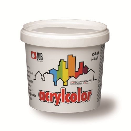 Jub Acrylcolor bílá 1001 0,75 L + Dárek zdarma Houbičky na nádobí 10 ks v hodnotě 20 Kč