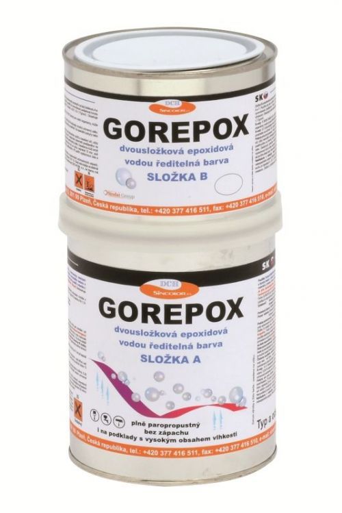 GOREPOX M, bílá  (RAL 9001), vodouředitelná epoxid. barva, mat, set 1kg