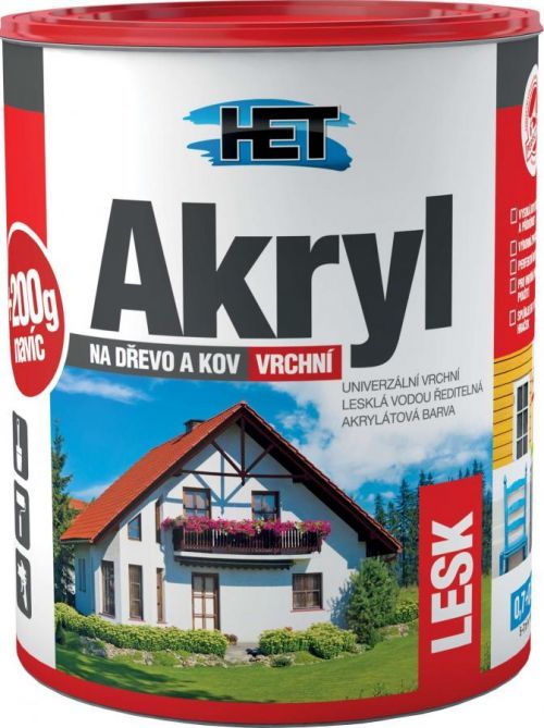 Het Akryl Lesk 0245 tmavě hnědý 0,7 kg