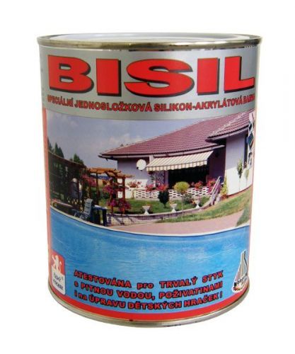 Bisil silikon-akryl 0199 černý pololesklý 0,7 kg + Dárek zdarma Houbičky na nádobí 10 ks v hodnotě 20 Kč