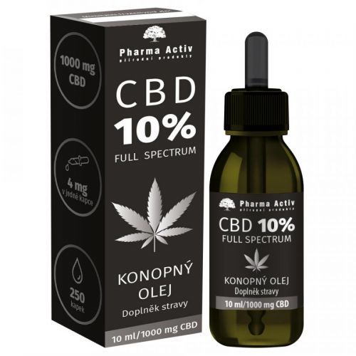 PHARMA ACTIV Konopný olej CBD 10% 1000 mg 10 ml