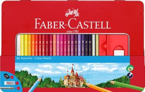 Pastelky Faber-Castell šestihranné, dárkový box - 48 ks