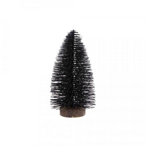 X-MAS Stromeček třpytivý 22 cm - černá