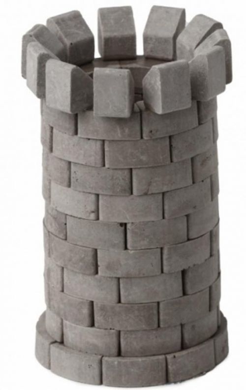 Kids Stavebnice z keramických cihel Round Tower Model Kit mini brick - 90 dílků - BR70705