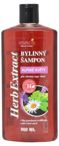 Vivaco Herb extrakt Bylinný šampon Alpské květy HERB EXTRACT 500 ml