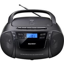 CD-rádio Karcher RR 5045, AUX, CD, kazeta, FM, USB, černá