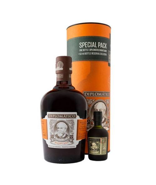 Diplomatico Mantuano 40% 0,7 l (dárkové balení miniatura Diplomático Reserva Exclusiva 0,05 l)) 40,0% 0,7 l