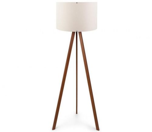 Stojací lampa AYD 1xE27/60W/230V béžová/hnědá