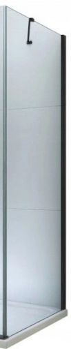 MEXEN Sklo pro-Roma, Lima 90x190 cm 6mm černé, transparent 850-090-000-70-00