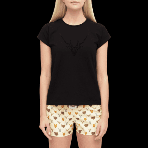 Slippsy Dámské tričko Animal černé/S