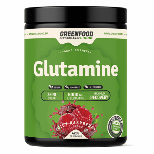 GREENFOOD NUTRITION Performance glutamine šťavnatá malina 420 g