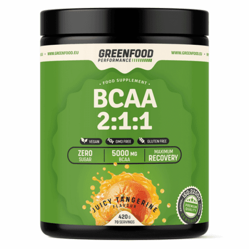 GREENFOOD NUTRITION Performance BCAA 2:1:1 šťavnatá mandarinka 420 g
