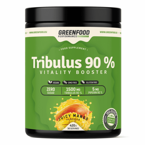 GREENFOOD NUTRITION Performance tribulus 90% šťavnaté mango 420 g