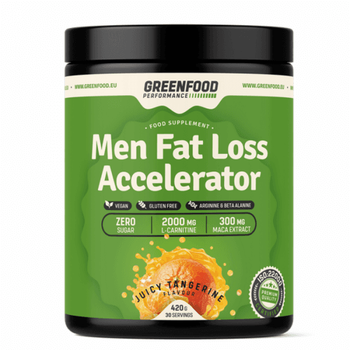 GREENFOOD NUTRITION Performance men fat loss accelerator šťavnatá mandarinka 420 g