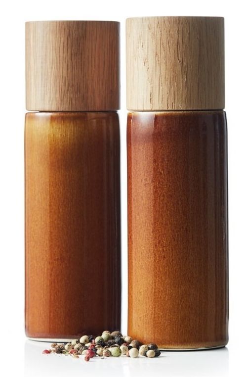 Sada mlýnků na pepř a sůl Bitz jantárové 2 ks