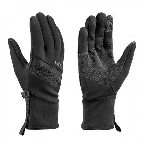 Leki Cross black unisex prodyšné slabší zimní rukavice dotykové 6,5