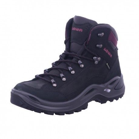 Lowa Renegade GTX Mid W black/burgundy dámské nepromokavé kožené trekové boty 38 EUR