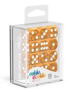 Oakie Doakie Dice Dice Set Marble Orange - D6 16mm (12x)