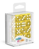 Oakie Doakie Dice Dice Set Marble Yellow - D6 16mm (12x)