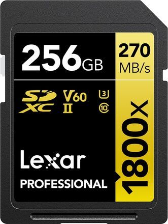 Lexar SDXC 256GB 1800x Professional Class 10 UHS-II U3 (V60) LSD1800256G-BNNNG
