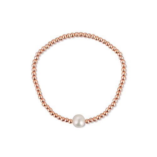 JwL Luxury Pearls Bronzový korálkový náramek s pravou sladkovodní perlou JL0715