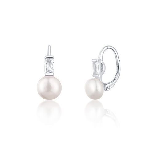 JwL Luxury Pearls Půvabné stříbrné náušnice s pravými perlami JL0716